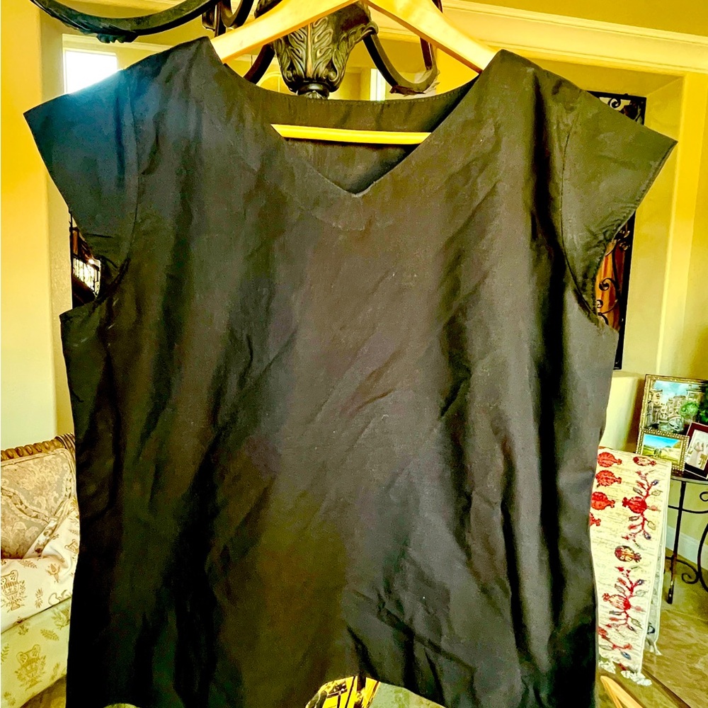 Chic Black Women's Blouse Handmade Size Small
